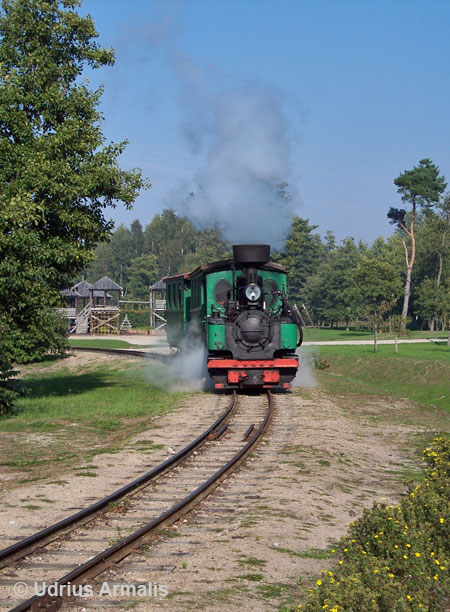 600 mm narrow gauge steam train in Ventspils