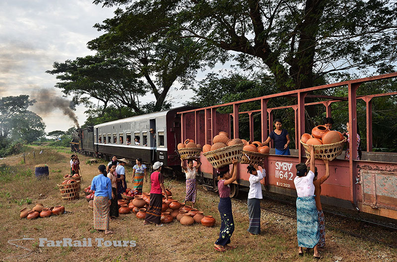 Steam in Burma (Myanmar) - branch line to Madauk