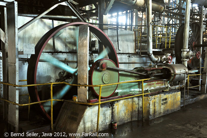 A Tangye stationary steam engine