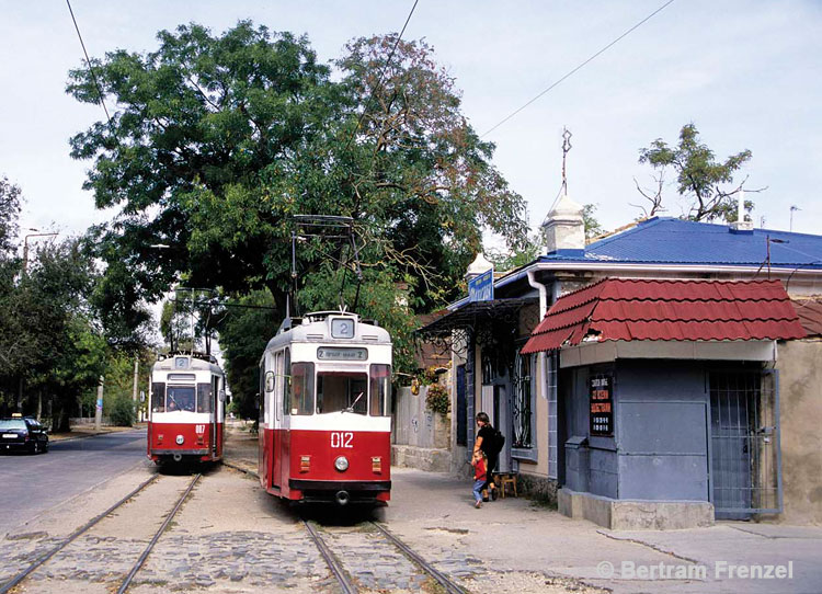 old east German trams in Ukraine