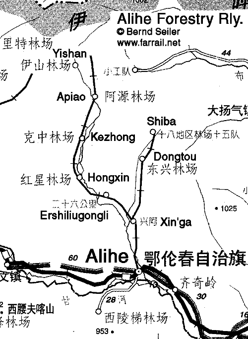 map Alihe Forestry Line