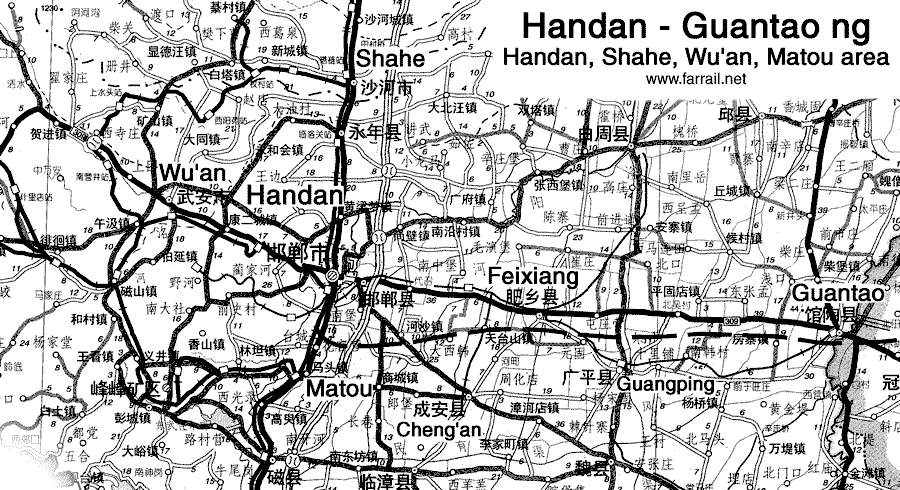Handan narrow gauge, Shahe, Wu'an