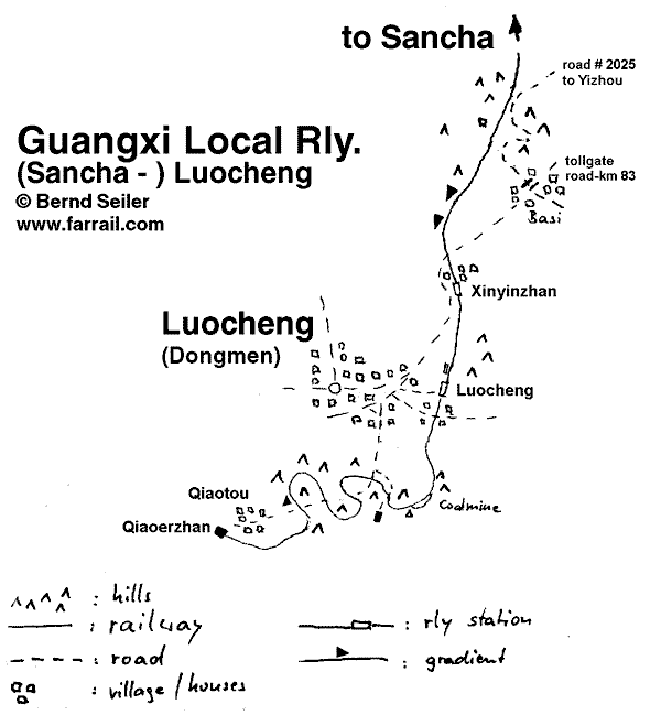 Sancha - Luochang sketch map Luocheng